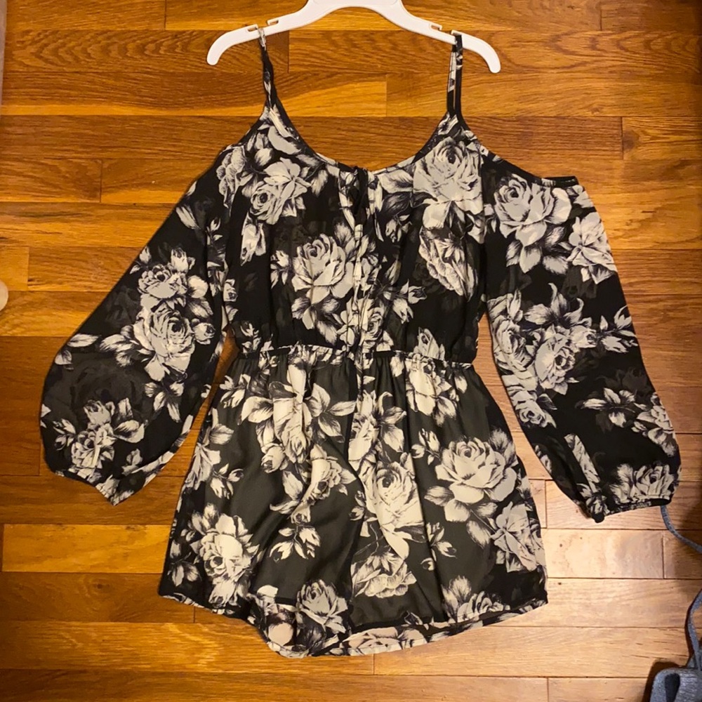 Sheer flowy romper